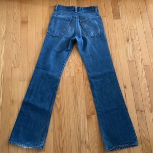 e Y2K Levi’s 1970’s Orange Tab Flare dark wash jeans 28 x 33